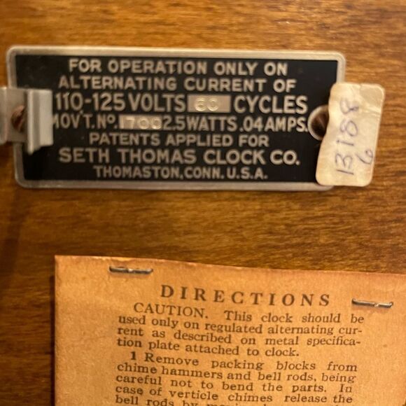 Antique Seth Thomas Clock Co. mantle clock - Picture 3 of 10